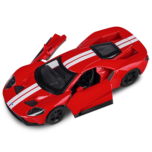 ТМ "Автопанорама" Машинка металлическая 1:40 Ford GT, красный, откр. двери, инерция, в/к 17,5*12,5*6,5 см в Джамбо Тойз #12
