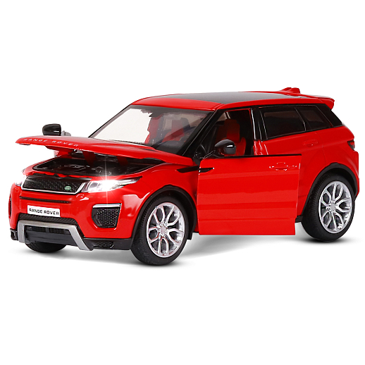 ТМ "Автопанорама" Машинка металлическая 1:32  2017 Land Rover Range Rover Evoque HSE, красный, откр. двери и капот, свет, звук, инерция,  в/к 17,5*12,5*6,5 см в Джамбо Тойз #5