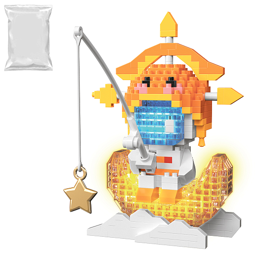 Конструктор "Стрелец" 528 дет., с удочкой, светом, желтый,  в/п в Джамбо Тойз