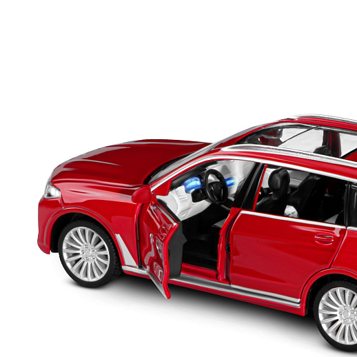 ТМ "Автопанорама" Машинка металлическая 1:32 BMW X7, красный, свет, звук, откр. четыре двери, капот и багажник, инерция, в/к 18*13,5*9 см в Джамбо Тойз #14