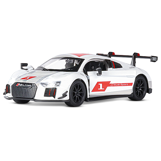 ТМ "Автопанорама" Машинка металлическая 1:32 AUDI R8, белый перламутр, свет, звук, откр. двери, инерция, в/к 17,5*13,5*9 см в Джамбо Тойз #6