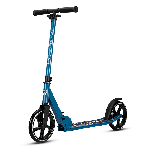 Двухколесный самокат CITYRIDE 200MM PU; алюминий/сталь порошковое покрытие. Дека 53*11СМ, руль  82-92СМ. Складной.  Без амортизатора. Подшипники Abec-9, Грипсы резина 120мм. в Джамбо Тойз