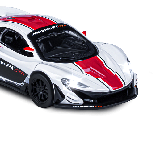 ТМ "Автопанорама" Машинка металлическая 1:31 Mclaren P1™ GTR, белый, откр. двери, свет, звук, инерция, в/к 18*13,5*9 см в Джамбо Тойз #19