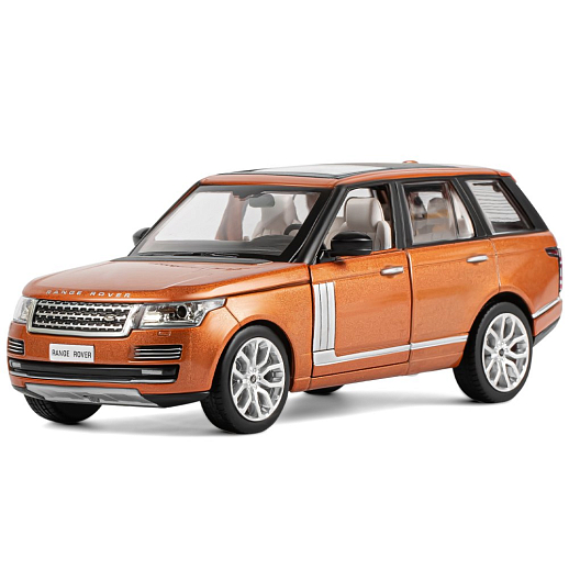 ТМ "Автопанорама" Машинка металлическая 1:26 Range Rover, оранжевый перламутр, откр. двери, капот и багажник, свет, звук, свободный ход колес, в/к 24,5*12,5*10,5 см в Джамбо Тойз #2