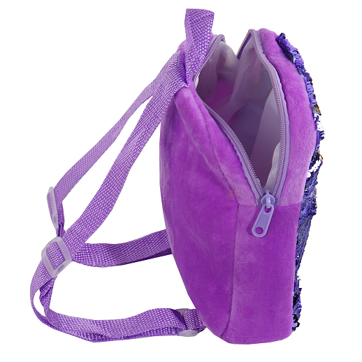 Рюкзачок детский для девочек с пайетками "Единорог",  в/п фиолетового цвета, 24*22*3 см в Джамбо Тойз #2