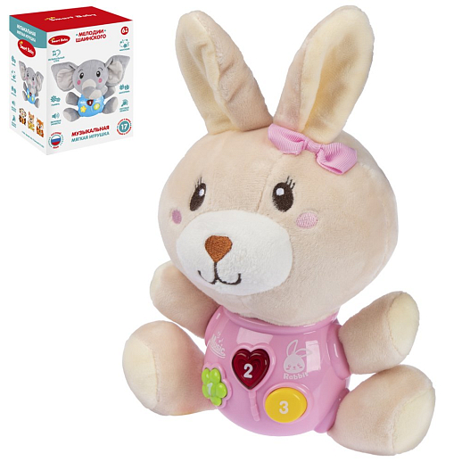 ТМ "Smart Baby" Развивающая мягкая игрушка "Зайка" 17 звуков природы , сказок, мелодий, потешек. Свет в Джамбо Тойз