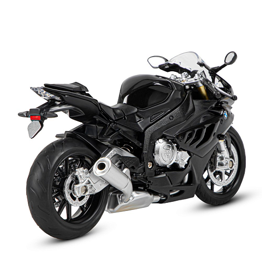 ТМ "Автопанорама" Мотоцикл металл. 1:12 BMW S1000R, черный, свободный ход колес, в/к 7,1*11,7*20,6 см в Джамбо Тойз #4