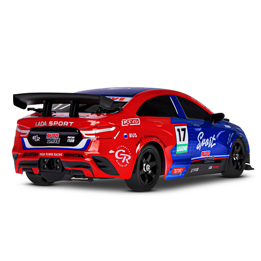 AUTODRIVE Р/У Машина для дрифта LADA Vesta с паром,1:16,2.4GHz,4WD,запасн.колеса 4шт.,свет,с аккум,в/к 31*15*15см в Джамбо Тойз #15