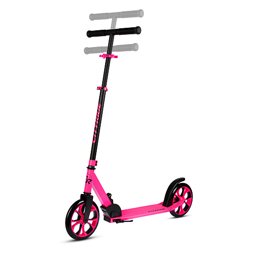 Двухколесный самокат CITYRIDE 200, ал. 50/50%, t-bar сталь, грипсы 135мм TPR, колеса PU 200/200, 86A, подножка, abec 9 в Джамбо Тойз #10