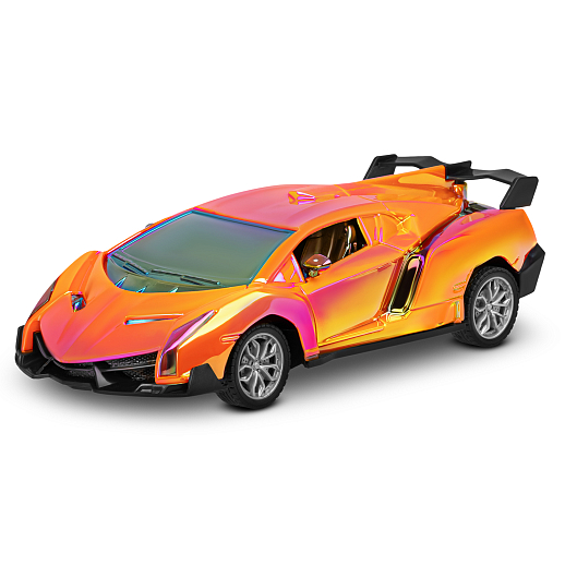 Р/У машинка 1:24,5 каналов,двери откр. с пульта,свет,цвет оранжевый бензин,в/к 30,3х7,7х12см в Джамбо Тойз #2