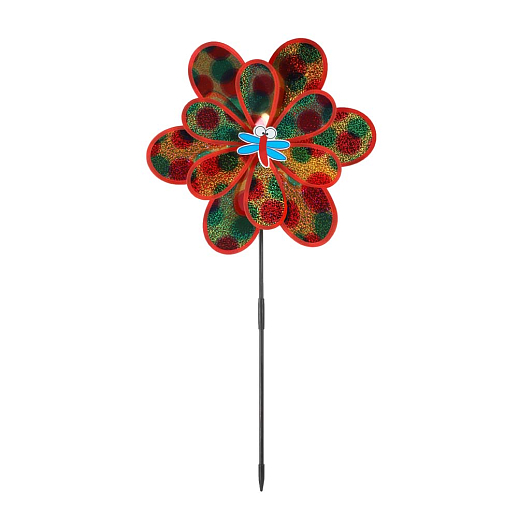Ветерок,палочка50cм+ цветок большой 38 см и малый 27см,микс, пластик блестящий, в наборе 4 шт в Джамбо Тойз #8
