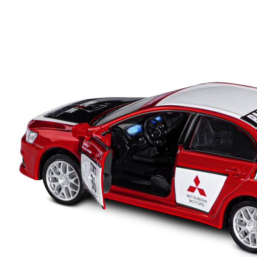 ТМ "Автопанорама" Машинка металлическая1:32 Mitsubishi Lancer Evolution, красный, откр. двери, капот и багажник, свет, звук, инерция, в/к 18*13,5*9 см в Джамбо Тойз #14
