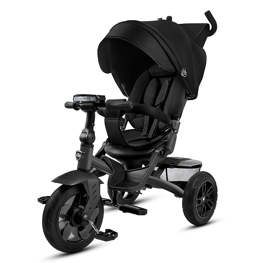 Детский трехколесный велосипед с ручкой CITY-RIDE LUNAR. Поворотное сиденье 360, складная крыша D600, подножки, надувные колеса 12/10, фара в Джамбо Тойз #21