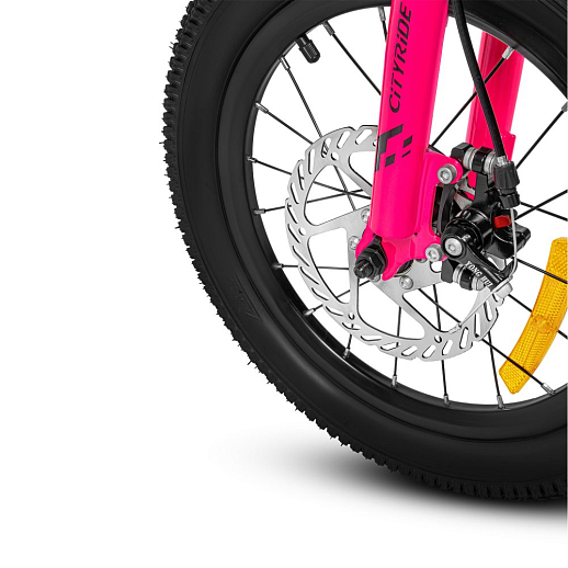 Двухколесный велосипед CITYRIDE, модель CR-B2-10, колеса 16 дюймов, рама сталь, дисковые механические тормоза, свет в раме, балансирные колеса, BT, цвет фиолетовый в Джамбо Тойз #9