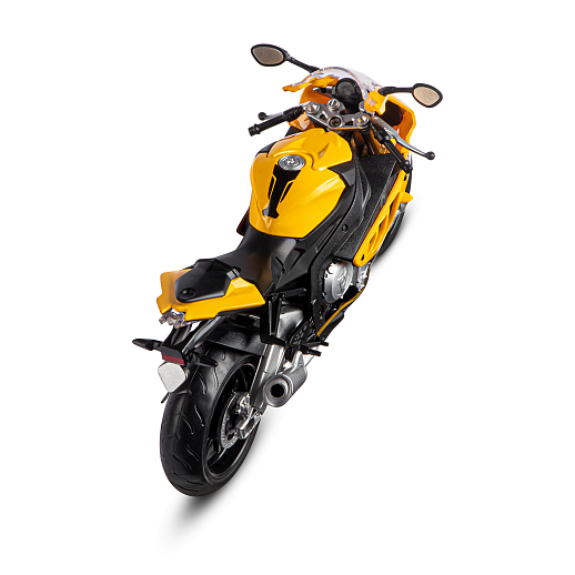 ТМ "Автопанорама" Мотоцикл металл. 1:12 BMW S1000RR, желтый, свободный ход колес, в/к 7,1*11,7*20,6 см в Джамбо Тойз #8