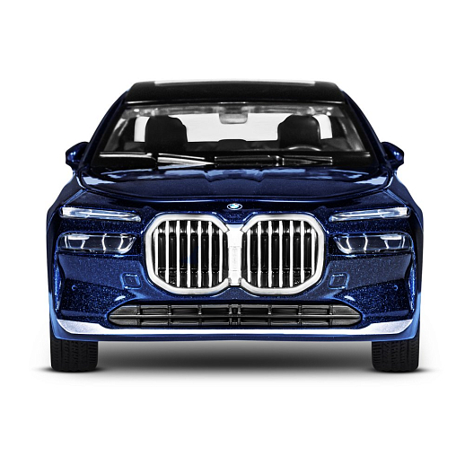 ТМ "Автопанорама" Машинка металлическая, 1:24 BMW I7, голубой, откр. двери и капот, свет, звук, свободный ход колес, в/к 24,5х12,5х10,5 см в Джамбо Тойз #13