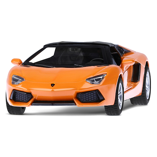 ТМ "Автопанорама" Машинка металл. 1:43 Lamborghini Aventador LP700-4 Roadster, оранжевый, инерция, откр. двери, в/к 16*7,5*5 см в Джамбо Тойз #13