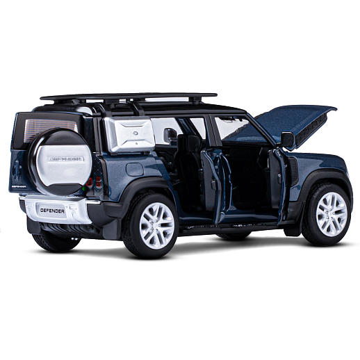 ТМ "Автопанорама" Машинка металлическая 1:32 Land Rover Defender 110, синий, откр.4 двери, капот, багажник, свет, звук, свободный ход колес, в/к 18*13,5*9 см в Джамбо Тойз #14