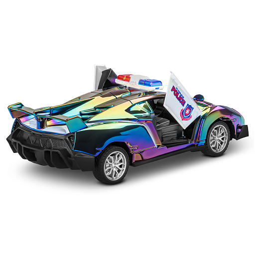 Р/У машинка 1:24,5 каналов,двери откр. с пульта,свет,цвет черный бензин,в/к 30,3х7,7х12см в Джамбо Тойз #3