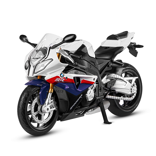 ТМ "Автопанорама" Мотоцикл металл. 1:12 BMW S1000RR, белый, свободный ход колес, в/к 7,1*11,7*20,6 см в Джамбо Тойз #6