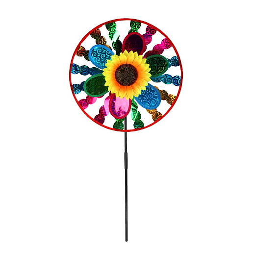 Ветерок,палочка50cм+ цветок большой 36 см и малый 28см, 1 вид, пластик блестящий, в наборе 4 шт в Джамбо Тойз #3