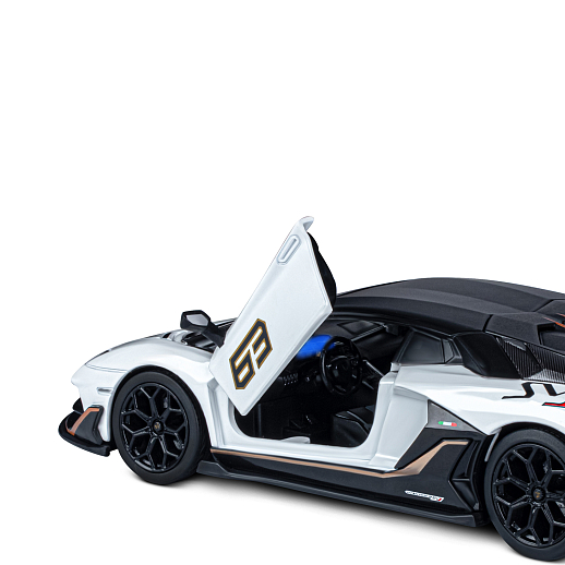 ТМ "Автопанорама" Машинка металлическая, 1:24, Lamborghini SVJ, белый, открываются двери, свободный ход колес, световые и звуковые эффекты, в/к 24,5х12,5х10,5 см в Джамбо Тойз #14