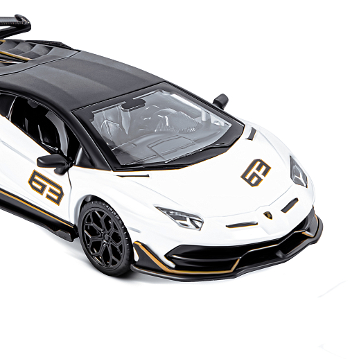 ТМ "Автопанорама" Машинка металлическая, 1:32 Lamborghini SVJ, белый, откр. двери и багажник, свет, звук, инерция,  в/к 17,5*12,5*6,5 см в Джамбо Тойз #18