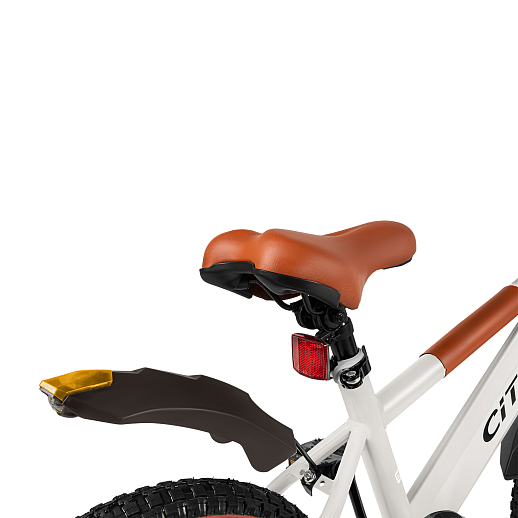 Велосипед двухколёсный CITYRIDE, модель CR-B2-07F52, колеса 16", рама сталь, колеса сталь, балансирные колеса со светом, маячок в заднем крыле, цвет белый в Джамбо Тойз #10