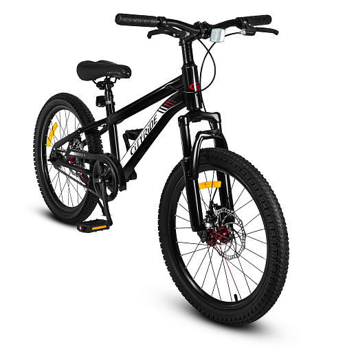 Велосипед двухколёсный CITYRIDE, модель CR-B2-12B, колеса 20", рама сталь, дисковые мех. тормоза, амортизационная вилка, обода сталь, цвет чёрный в Джамбо Тойз