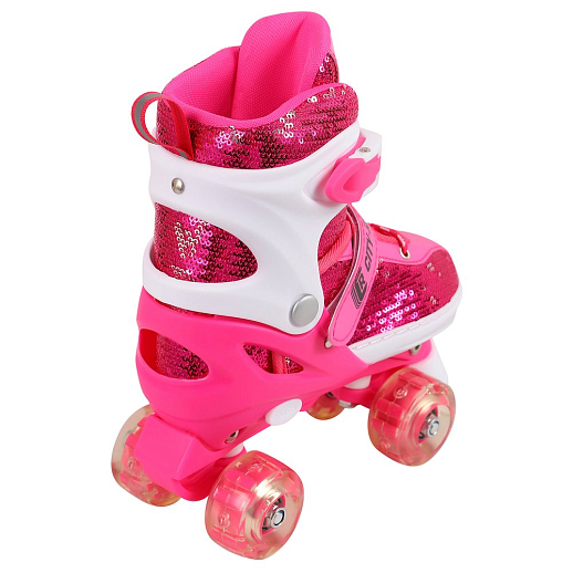 "CITY-RIDE" Роликовые коньки (КВАДЫ), с передним тормозом, PVC колеса, все колеса светящиеся в н/сумке в Джамбо Тойз #7