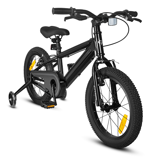 Велосипед двухколесный CITYRIDE, модель CR-B2-10FU, рама сталь, колеса алюминий 16", v-brake тормоза, встроенная в раму подсветка, балансирные колёса, цвет чёрный в Джамбо Тойз #6