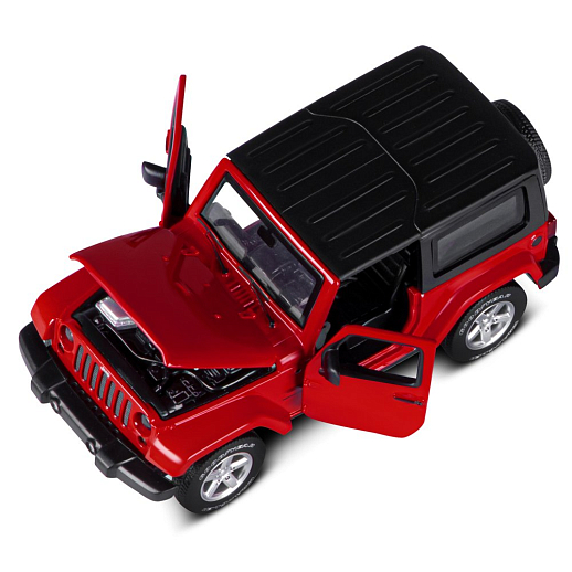 ТМ "Автопанорама" Машинка металлическая 1:32 Jeep Wrangler, красный, откр. Двери и капот, свет, звук, инерция, в/к 17,5*13,5*6,5 см в Джамбо Тойз #13