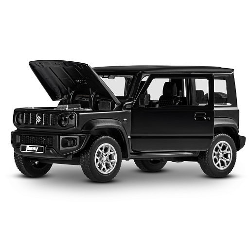 Машинка металлическая 1:32 Suzuki Jimny 2018, черный, тюнинг, откр. двери, свободный ход колес, в/к 23,5*10*4 см в Джамбо Тойз #7