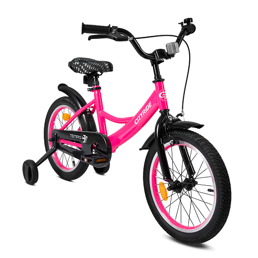 Велосипед двухколёсный CITYRIDE, модель CR-B2-04F7, рама сталь, колеса алюминий 16", цвет розовый в Джамбо Тойз