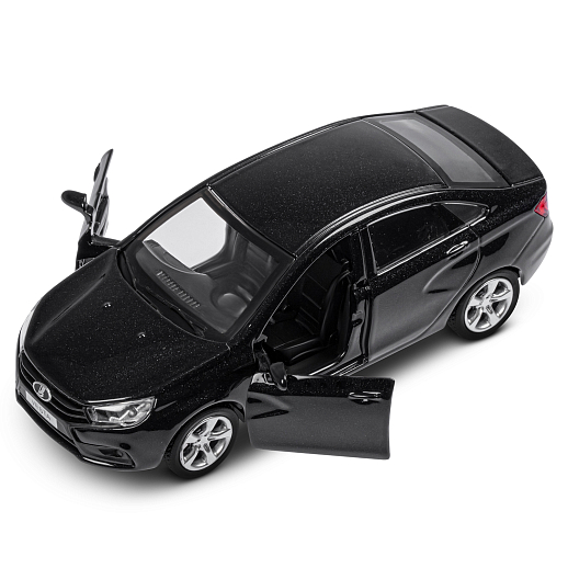 ТМ "Автопанорама" Машинка металлическая 1:43, LADA VESTA черная, откр. 2 двери., инерция в Джамбо Тойз #11