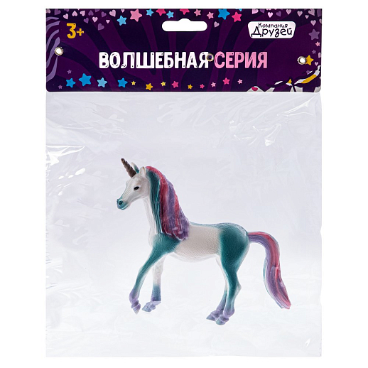 ТМ "КОМПАНИЯ ДРУЗЕЙ", серия "Животные планеты Земля", игрушка "Единорог", голубой, в/п 18*4,3*10,8 см в Джамбо Тойз #5