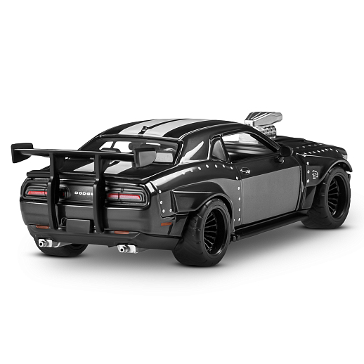 ТМ "Автопанорама" Машинка металлическая 1:36 2022 Dodge challenger SRT Jailbreak, черный, тюнинг, откр. двери, свободный ход колес, в/к 23,5*10*4 см в Джамбо Тойз #5