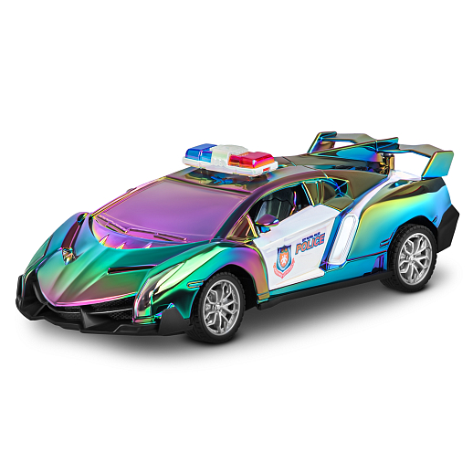 Р/У машинка 1:24,5 каналов,двери откр. с пульта,свет,цвет черный бензин,в/к 30,3х7,7х12см в Джамбо Тойз #6