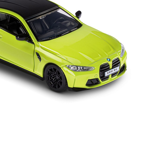 ТМ "Автопанорама" Машинка металлическая 1:32 BMW M4 (G82) желтый, открываются двери, свет, звук, инерция, в/к 19*9*7 см в Джамбо Тойз #3