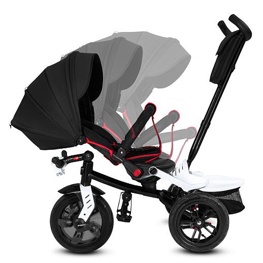 Детский трехколесный велосипед "CITYRIDE LUNAR 2.0". Пятиугольная рама, сиденье 360, складная крыша D600, подножки, надув.колеса 12/10, багажник, сумочка, фара в Джамбо Тойз #6