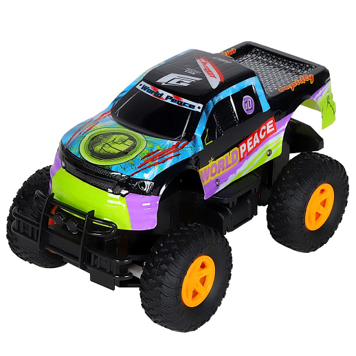 Р/У AUTODRIVE Монстр-трак с 3D подсветкой корпуса,М1:16,4 канала,с аккум,цв.зелён., в/к 31,5*16,5*17см в Джамбо Тойз #3