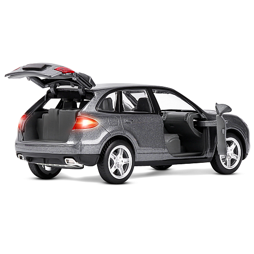ТМ "Автопанорама" Машинка металлическая 1:32 Porsche Cayenne S, серый, свет, звук, откр. двери и багажник, инерция, в/к 17,5*13,5*9 см в Джамбо Тойз #15