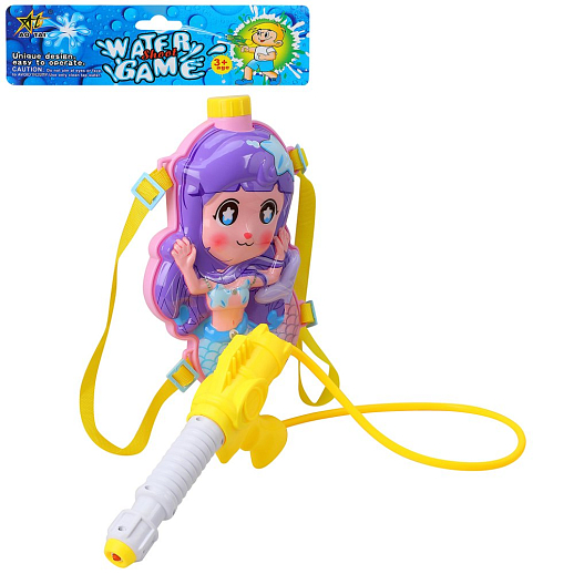 Водный пистолет с рюкзаком "Русалка", фиолетовый, в/п 32,5*19*6,5 см в Джамбо Тойз #48