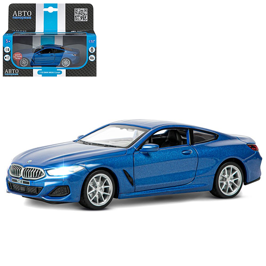 ТМ "Автопанорама" Машинка металл. 1:35 BMW M850i Coupe, синий, откр. двери, свет, звук, инерция в/к 18*9*13,5 см в Джамбо Тойз