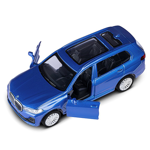 ТМ "Автопанорама" Машинка металлическая 1:44, BMW X7, синий, откр. двери, инерция, в/к 17,5*12,5*6,5 см в Джамбо Тойз #12