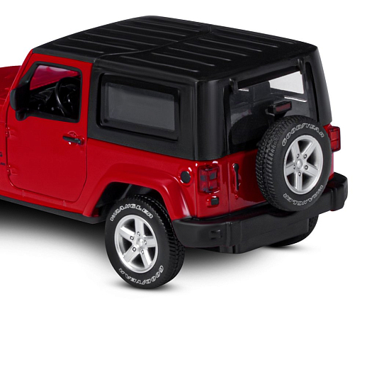 ТМ "Автопанорама" Машинка металлическая 1:32 Jeep Wrangler, красный, откр. Двери и капот, свет, звук, инерция, в/к 17,5*13,5*6,5 см в Джамбо Тойз #17