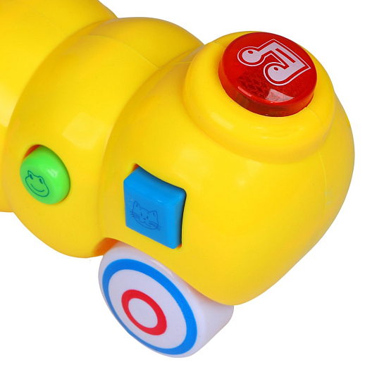 Каталка-игрушка музыкальная "Гусеница" ТМ "Smart Baby", на веревочке, мелодии В. Шаинского, учим фигуры, животных, в/к 16,5*20,5*9 см в Джамбо Тойз #6