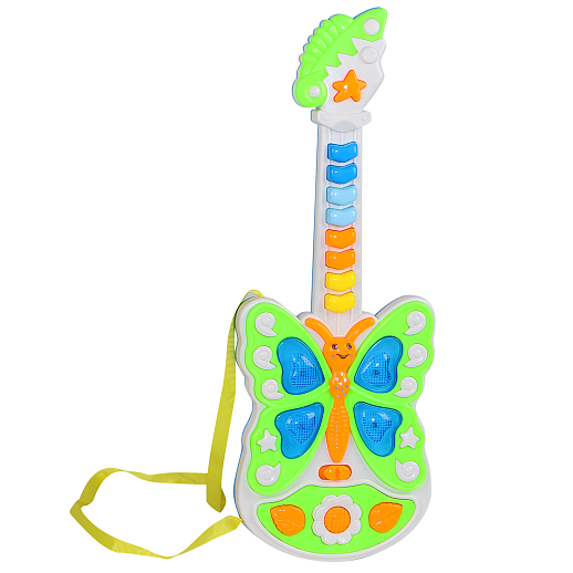 Музыкальная игрушка "Гитара", свет., звук. эфф., цвет зеленый,  в/к 46,0*4,0*21,0 см в Джамбо Тойз #3