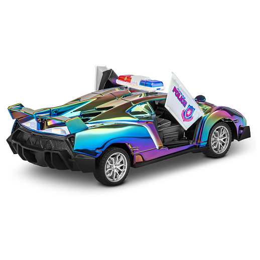 Р/У машинка 1:24,5 каналов,двери откр. с пульта,свет,цвет черный бензин,в/к 30,3х7,7х12см в Джамбо Тойз #8