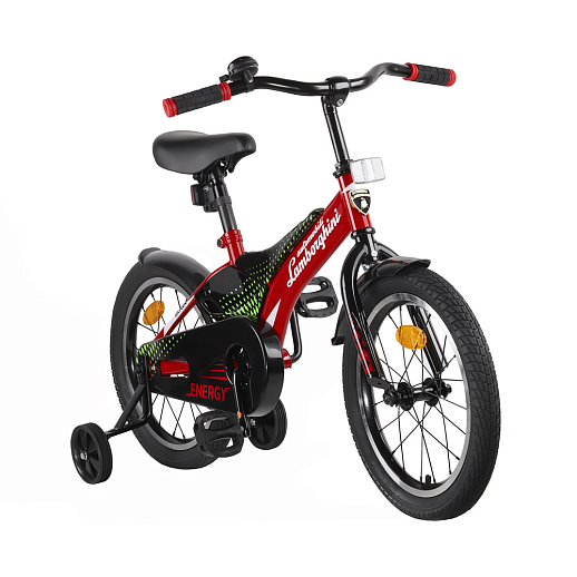 Детский велосипед Automobili Lamborghini Energy , рама сталь , диск 16 алюминий , втулки сталь Shunfeng, крылья пластик, страх.колеса, цвет Красный в Джамбо Тойз #4